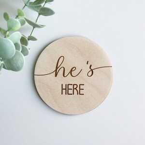 C'est un garçon | C'est une fille | N'est-elle pas adorable | N'est-il pas merveilleux | Disque révélateur de genre double face | Panneau faire-part de naissance