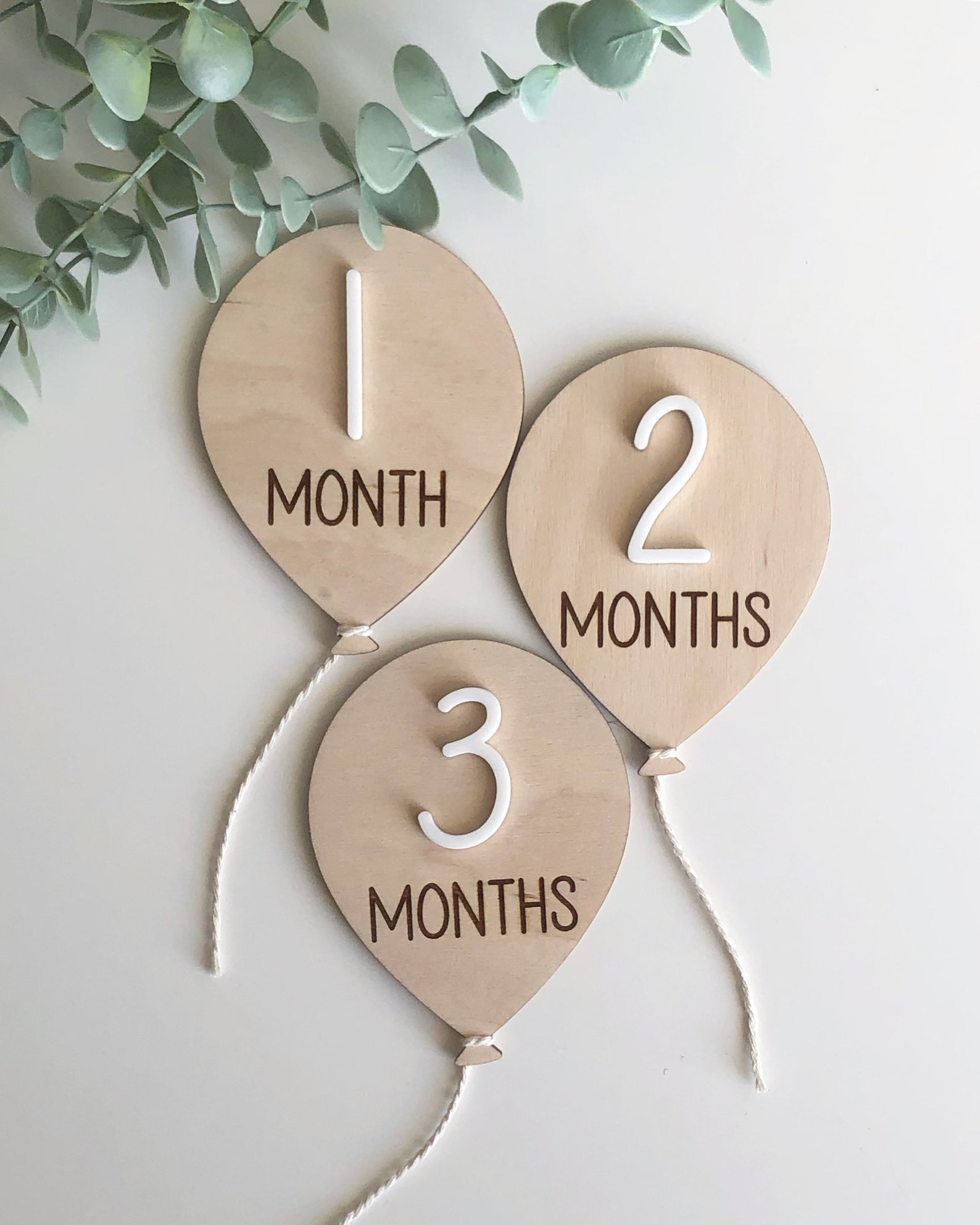 balloon baby milestone cards