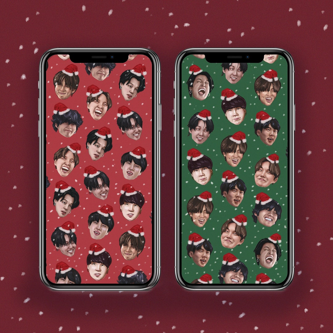 2 BTS クリスマス 携帯壁紙 | デジタルインスタントダウンロード