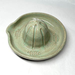 Citrus Juicer, Hand Thrown Stoneware, Moss Green