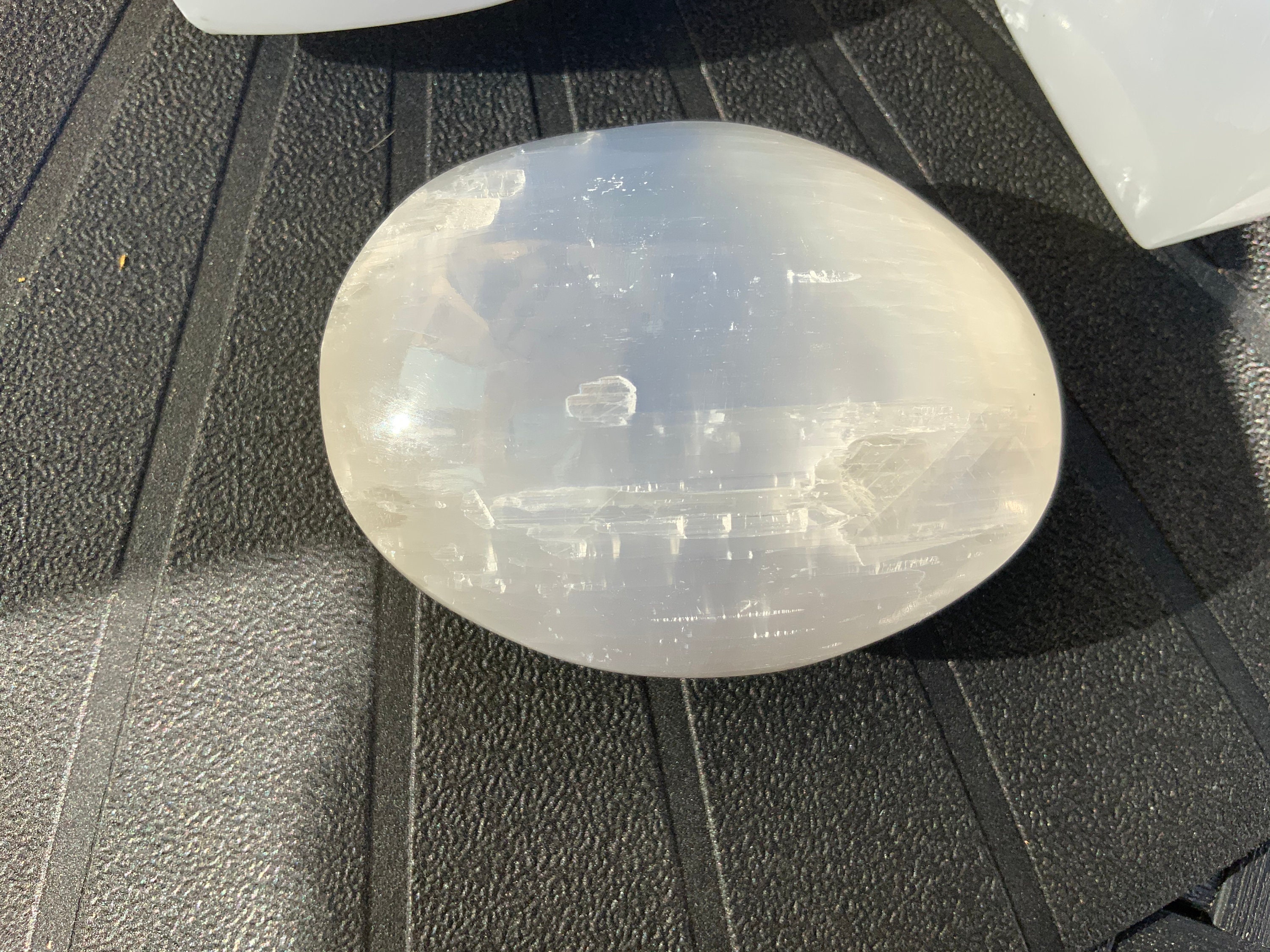 Galet en Sélénite Cœur Pierres Naturelles