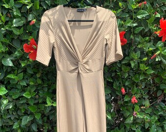 Pretty Little Thing Ribbed Jumpsuit, Wide Leg Jumpsuit, Ribbed Knit Jumpsuit, Knot Jumpsuit