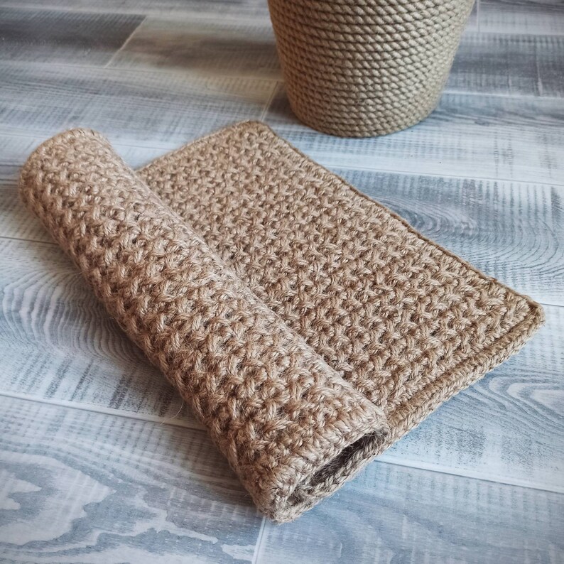 Natural jute carpet / rug / bathmat / minimalistic floor mat Etsy