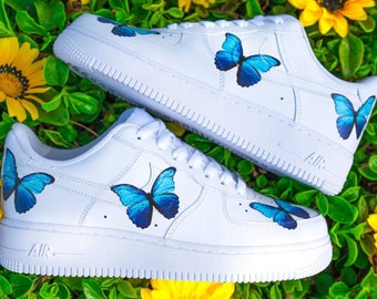 air force 1s with butterflies