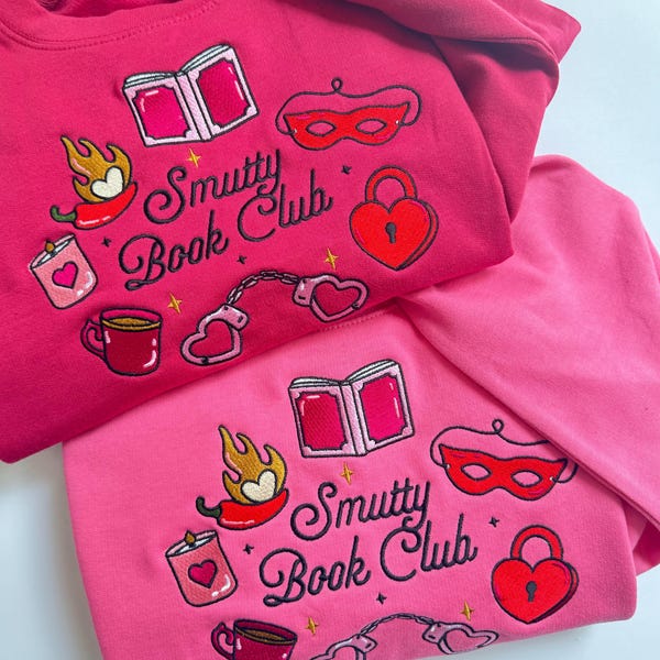 Smutty Book Club Embroidered Sweatshirt | Book Club Apparel | Bookish & Bookworm Gifts | Book Club Jumpers