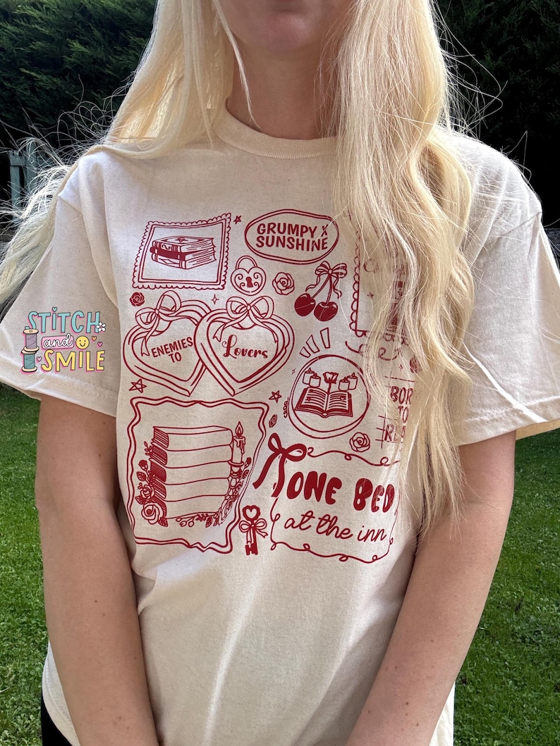 Book Tropes Printed T-Shirt | Bookish Fashion | Bookworm Gifts | Romantasy