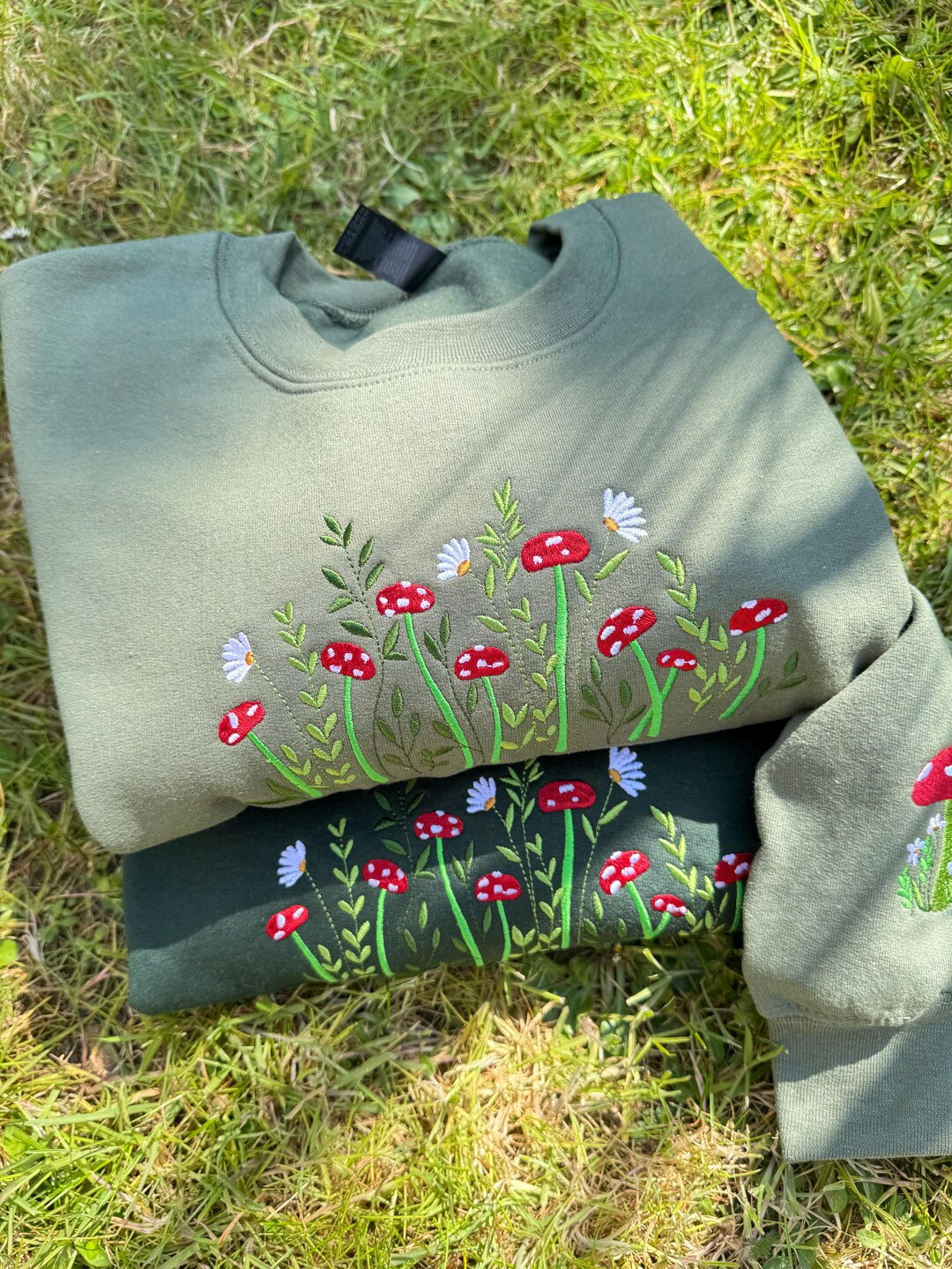 Embroidered Toadstools Enchanted Toadstools Embroidered Sweatshirt | | Floral & Botanical ...