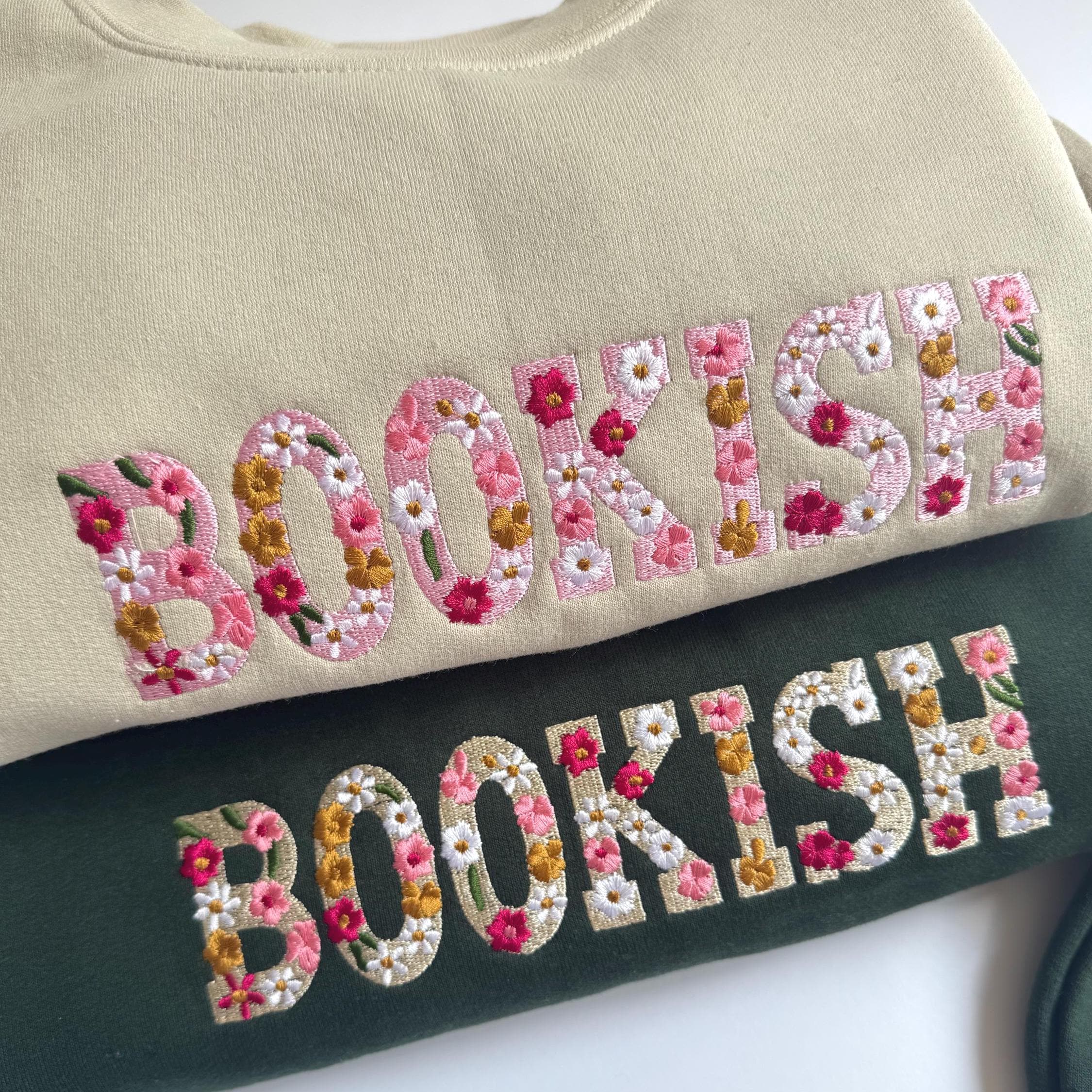 Floral Bookish Embroidered Sweatshirt | Bookish | Gifts for Book Lovers and Bookworms | Book Club Jumper