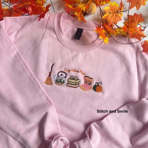 Cosy Autumn Magic Embroidered Sweatshirt | Autumn and Fall Fashion | Autumn Vibes | Embroidered Autumn Jumper