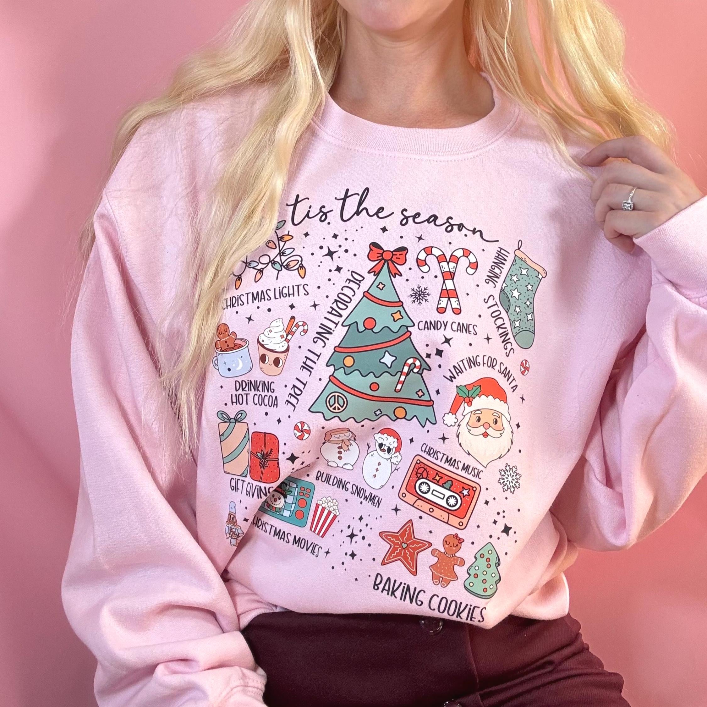Snowasis Oasis Flamingo Christmas Jumper Pink Christmas Sweatshirt - Main Image