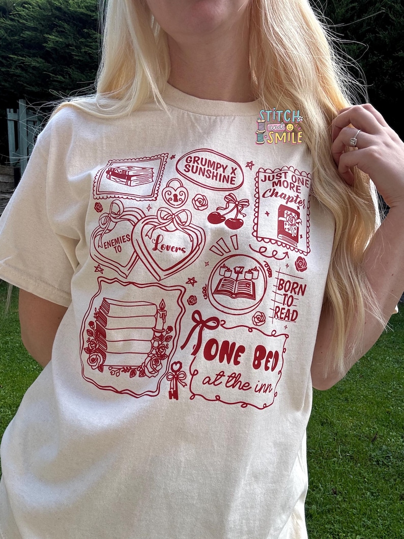 Book Tropes Printed T-Shirt | Bookish Fashion | Bookworm Gifts | Romantasy