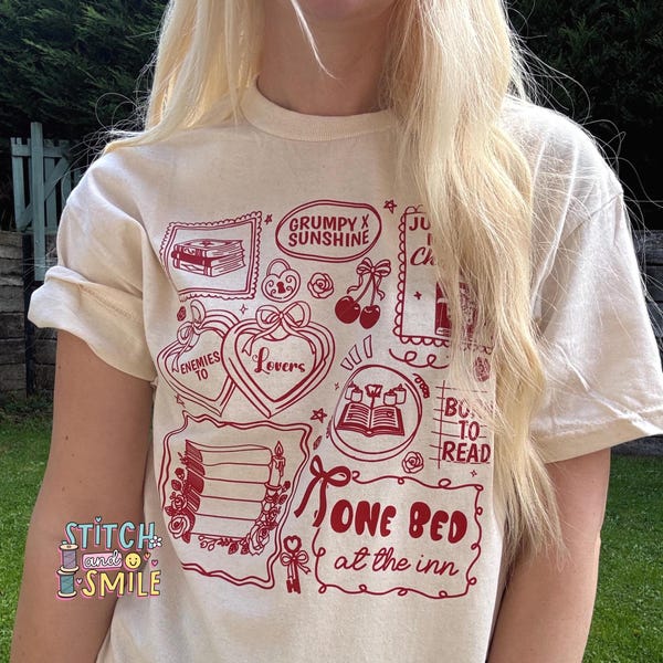 Book Tropes Printed T-Shirt | Bookish Fashion | Bookworm Gifts | Romantasy