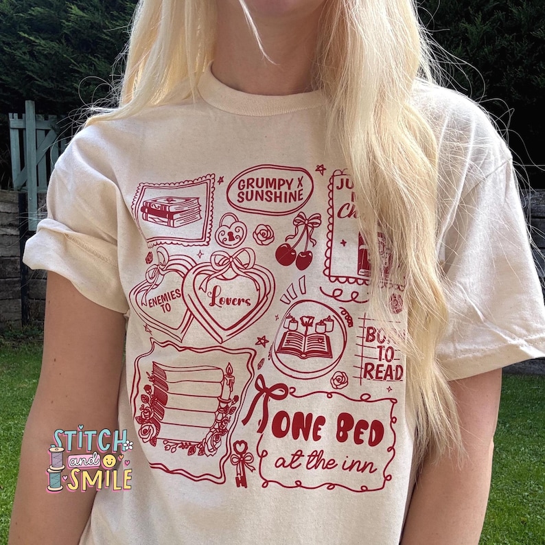 Book Tropes Printed T-Shirt | Bookish Fashion | Bookworm Gifts | Romantasy