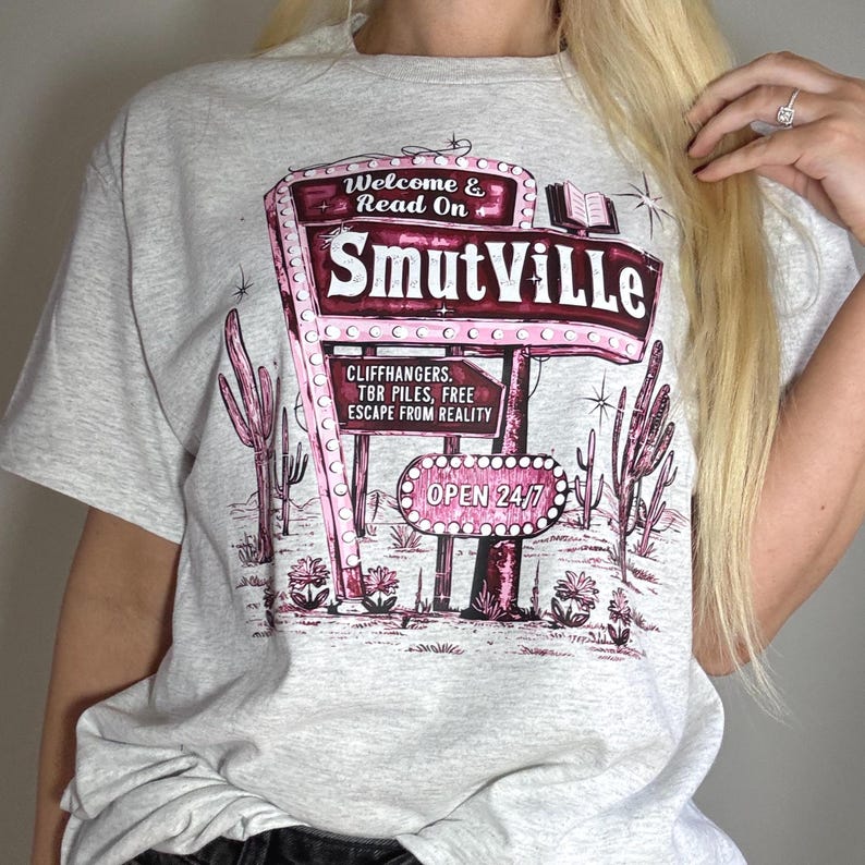 Welcome to Smutville Printed T-Shirt | Bookish Fashion | Bookworm Gifts | Booktropes