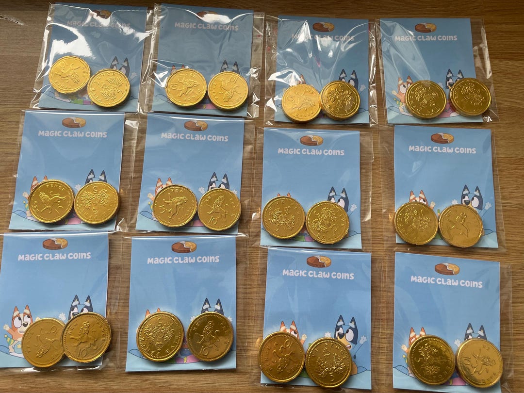 Bluey Themed Party Favours - Magic Coins! - Etsy UK