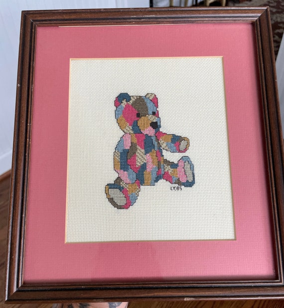 Patchwork Bear Cross Stitch Etsy