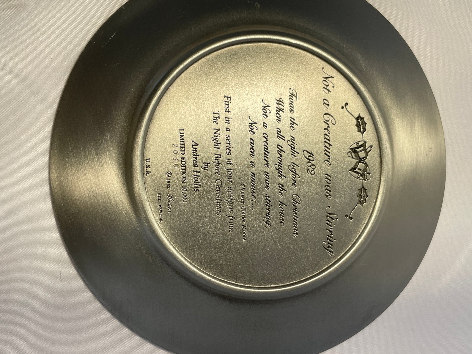 Hudson Pewter Limited Edition 1982 Plate Etsy