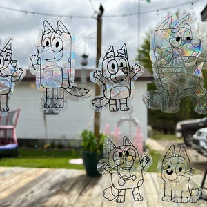Heeler family Blue y Window Suncatcher Decal