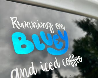 Running on Blue y decal