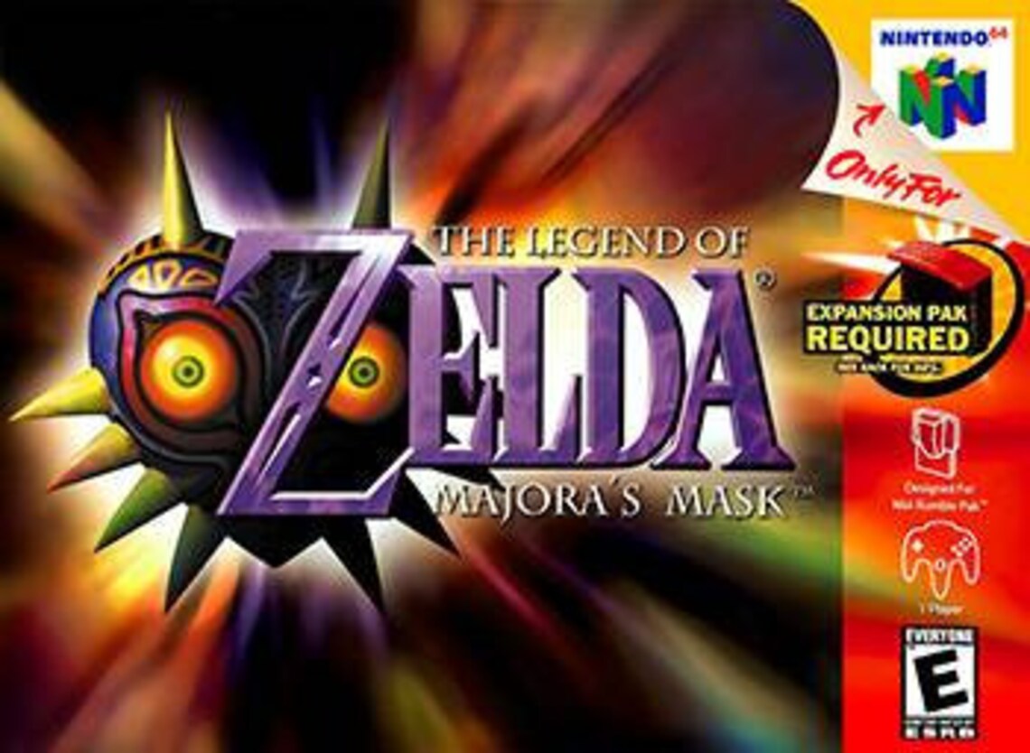 The Legend of Zelda Majoras Mask Nintendo 64 Game Etsy