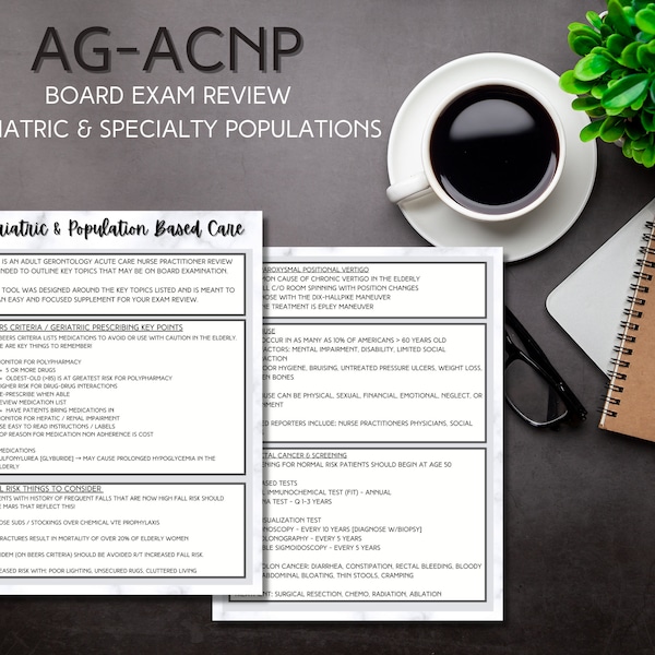 AG-ACNP Board Exam Review | Geriatric & Special Populations