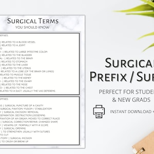 Surgical Terminology Study Guide | Pre-Med, Nursing, Anatomy and Physiology