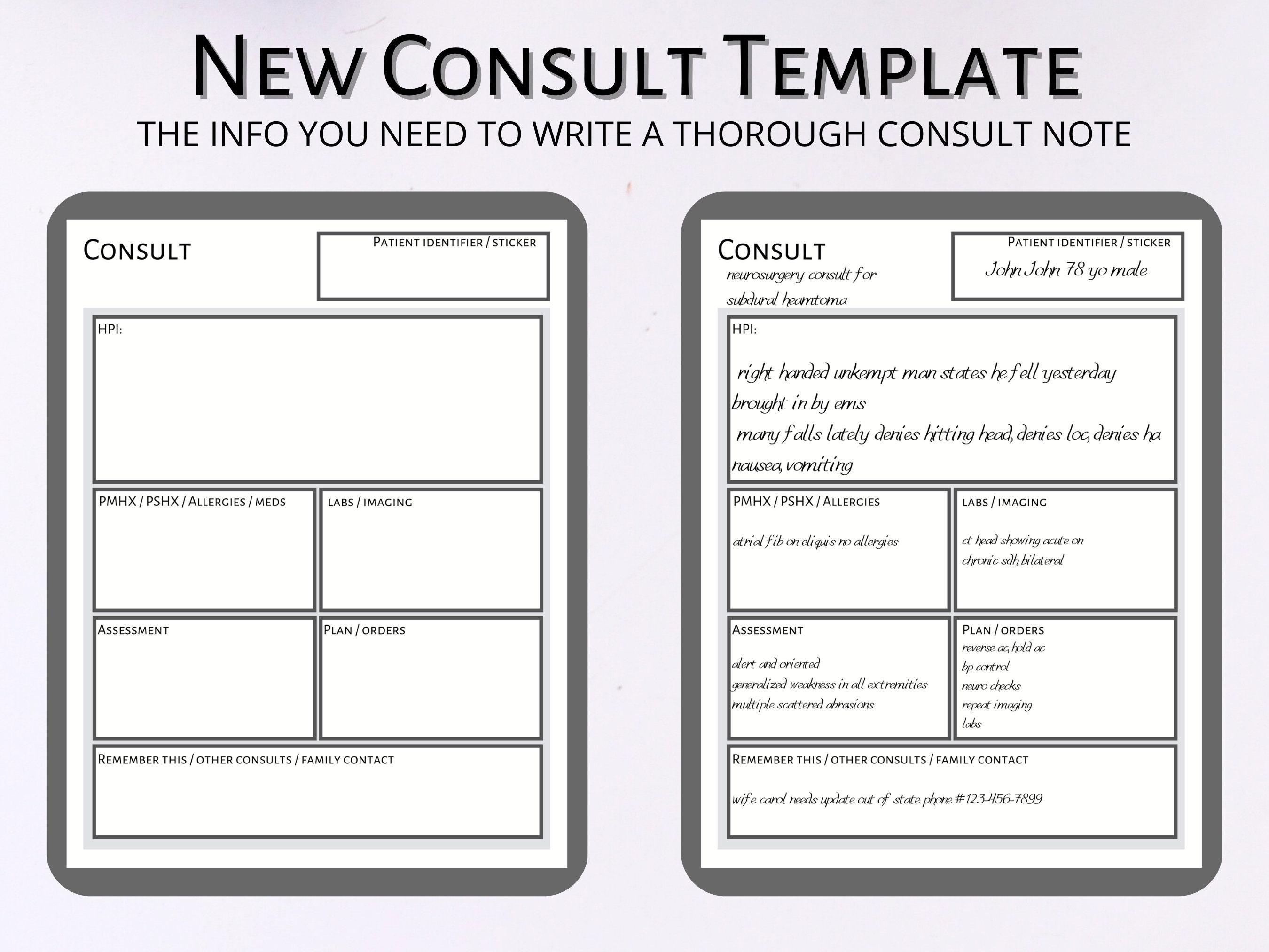 Image 7 for Consult Note Template