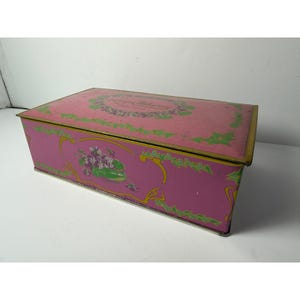 フランスアンティーク　ルイスシェリー　ティン缶　大　USアンティーク Louis Sherry Chocolate Tin - Etsy