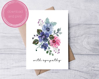 Sympathy Card Printable - Etsy