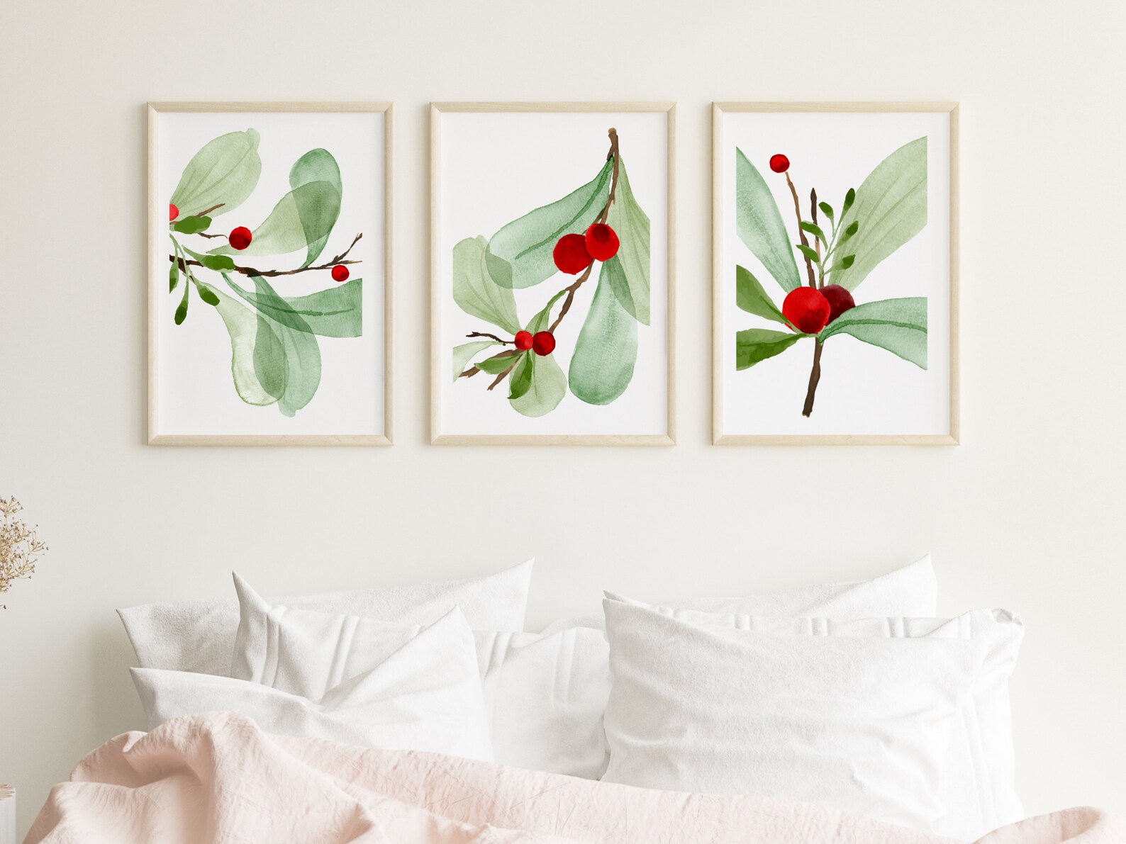 Christmas Gallery Wall Art Prints Set of 3 Christmas Etsy