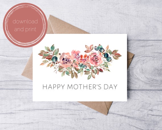 Mothers Day Card Printable  Happy Mother's Day Card