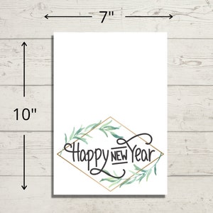 Printable Happy New Year Card Etsy's Pick New Years Eve 2024 Optimistic Positive New Years Card Instant Digital Download PDF PNG JPG image 2