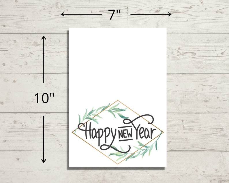 Printable Happy New Year Card Etsy's Pick New Years Eve 2024 Optimistic Positive New Years Card Instant Digital Download PDF PNG JPG image 2