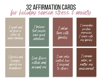 Weihnachts Affirmation Card Deck: Stress & Anxiety Relief (PDF Download)