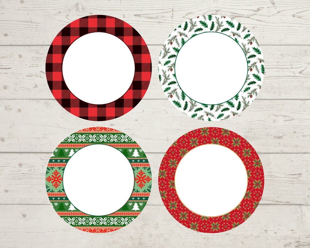 Printable Christmas Jam Label Bundle With Text or Blank Avery