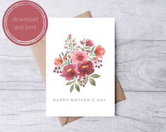 Printable Mother's Day Card | Happy Mother's Day Card | Mothers Day Card Download | Digital Download Mothers Day Card | Instant Download