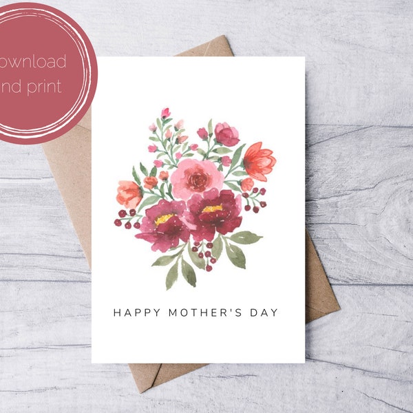 Printable Mother's Day Card | Happy Mother's Day Card | Mothers Day Card Download | Digital Download Mothers Day Card | Instant Download