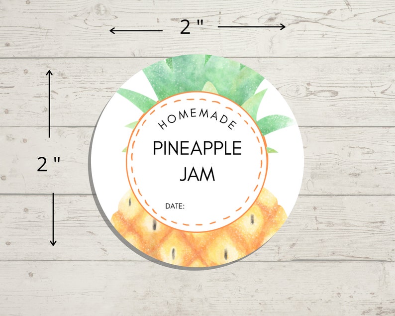 Printable Pineapple Jam Jar Labels | Mason Jar Canning Tags | 2
