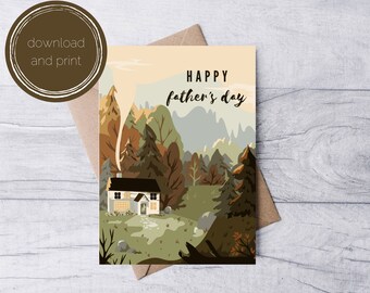 Printable Fathers Day Card | Happy Fathers Day | Dad Fathers Day Card Digital Download | PDF PNG JPG