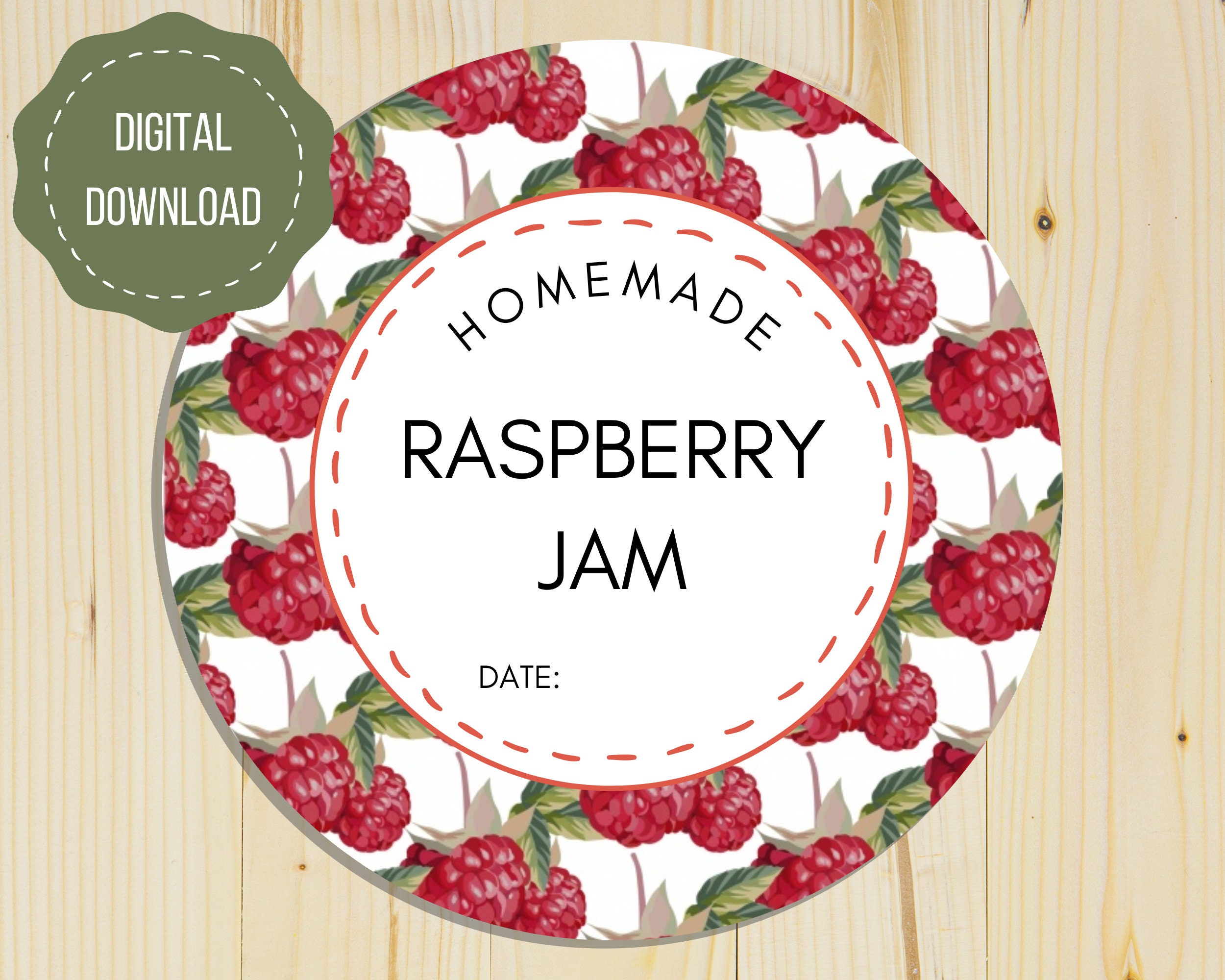printable 2 x 2 raspberry jam labels mason jar etsy