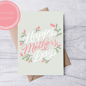 Tarjeta imprimible del Día de la Madre / Tarjeta del Día de la Madre 2025 / Descarga instantánea / PDF, PNG y JPG