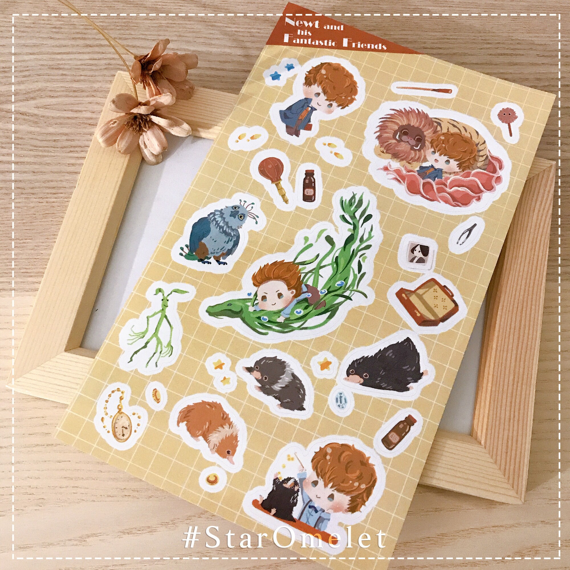 Newt Scamander and Fantastic Beasts Kisscut Sticker Etsy