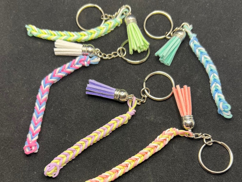 Rubber Keychain, Rubber Bracelet, Elastic Keychain, Elastic Bracelet Etsy