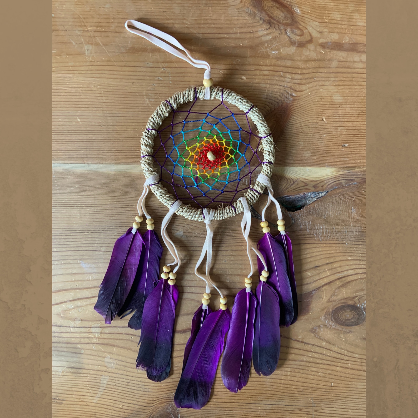 Macrame Dream Catcher Wall Hanging Handmade Bohemian Style for Home