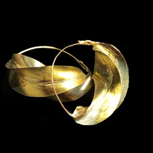 Medium Gold Color Fulani Earrings approx length 4cm (1.6Inches) x Height(drop) 4cm  (1.6Inches)