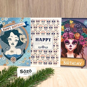 LOT de 3 cartes anniversaire