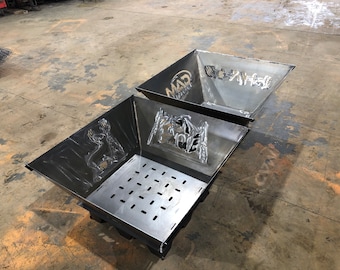 Large 30" Custom Firepit, Metal, Collapsible
