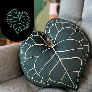 Anthurium Hot Barbie Pink Variegata Blatt Kissen  Besticktes botanisches  Dekor - Etsy.de