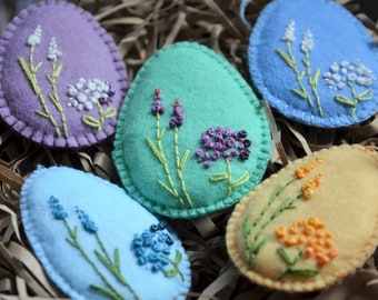 Oeuf de Pâques en feutre - Ornement de Pâques coloré fait main