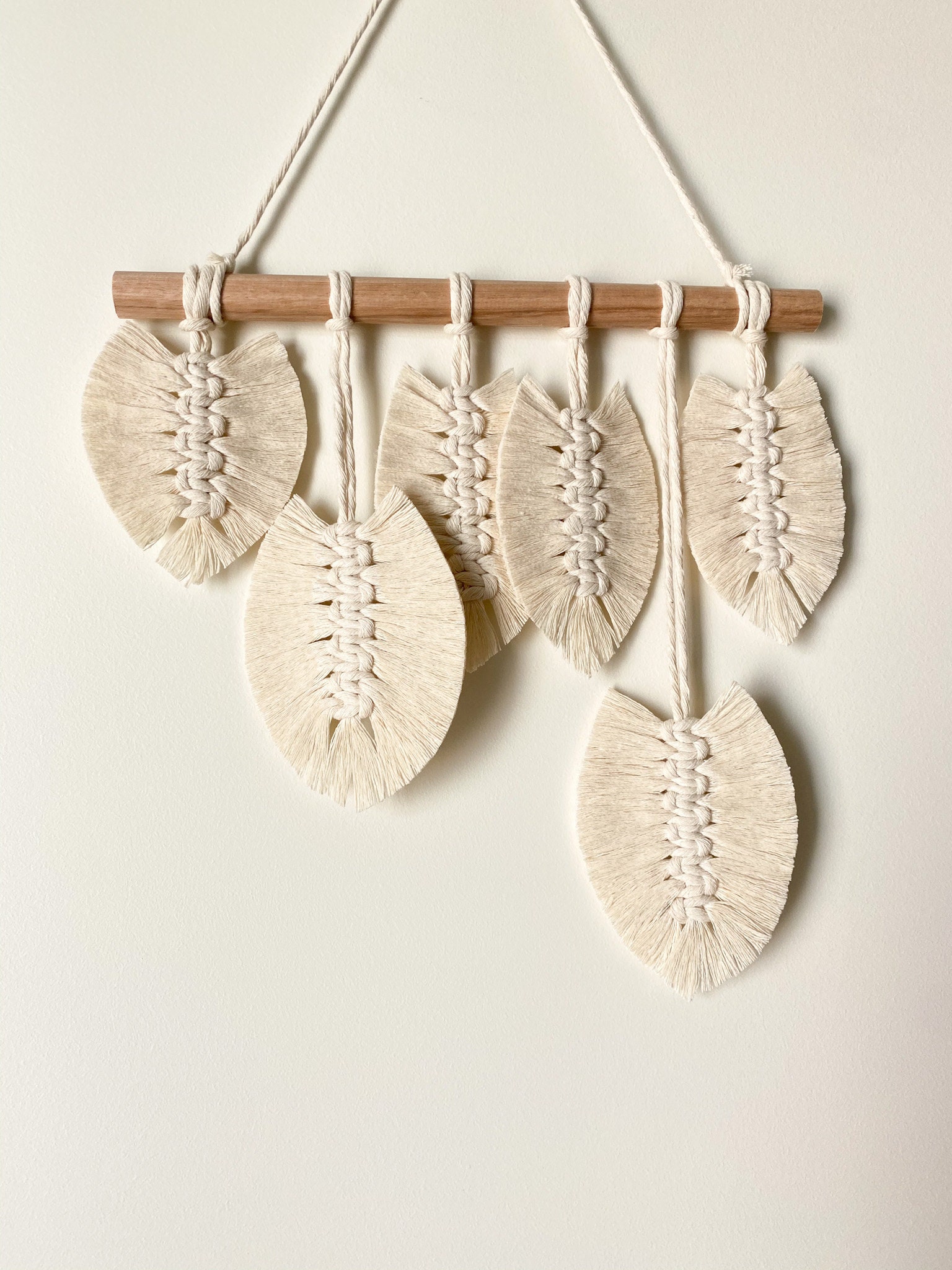 Macrame Leaf Wall Hanging Boho Summer Wall Decor Woven Etsy Australia